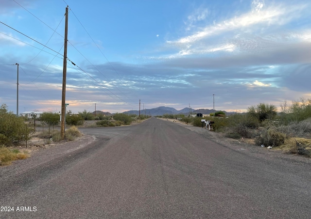 view of road featuring a mountain view