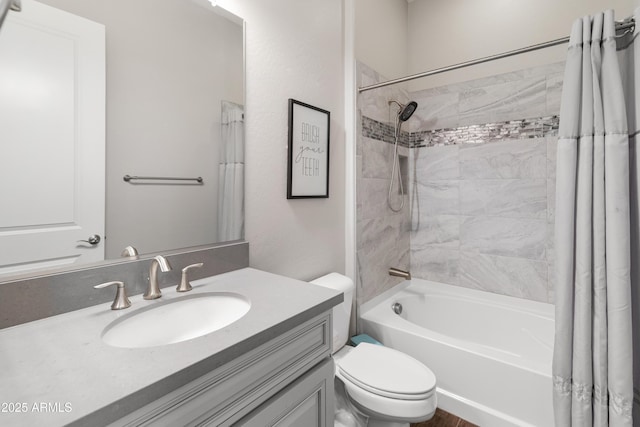 70 E Kennedia Dr, Queen Creek, AZ 85140 - full bath featuring shower / tub combo with curtain, toilet, and vanity