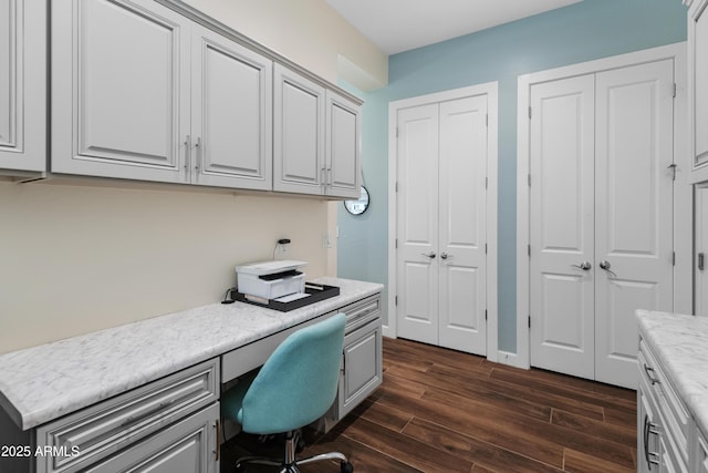 70 E Kennedia Dr, Queen Creek, AZ 85140 - office space with built in study area and dark wood-style flooring