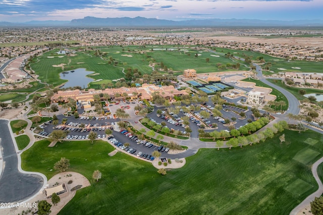 70 E Kennedia Dr, Queen Creek, AZ 85140 - aerial view of property's location with a water and mountain view and a golf course