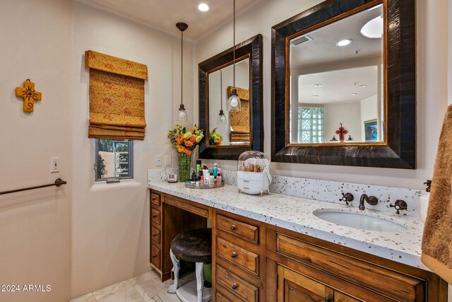 bathroom featuring vanity