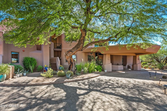 view of pueblo revival-style home