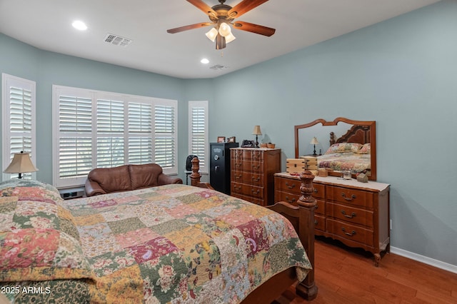 20506 N 271st Ave, Buckeye, AZ 85396 - bedroom featuring recessed lighting, baseboards, visible vents, and light wood-type flooring