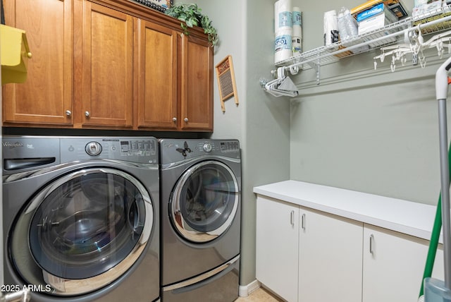 20506 N 271st Ave, Buckeye, AZ 85396 - washroom with washing machine and dryer and cabinet space
