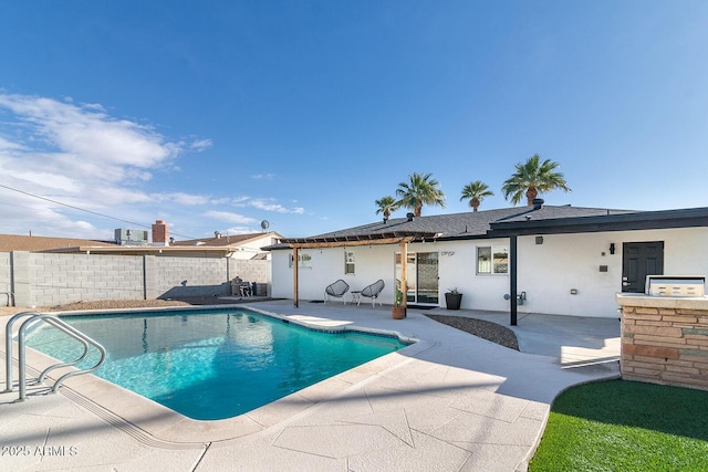 view of pool featuring a patio area