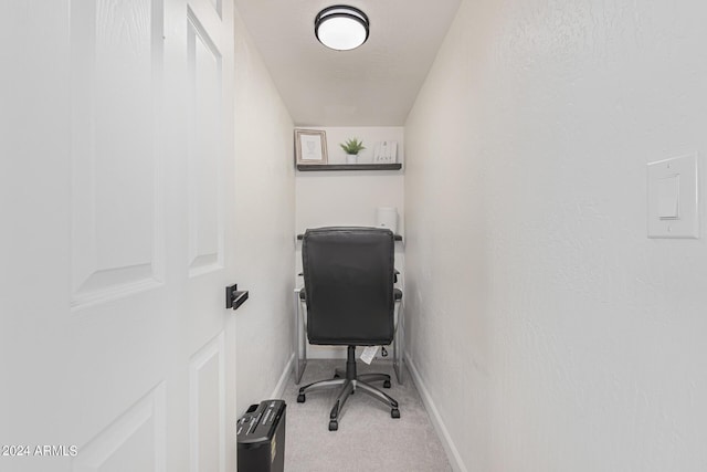 office area with carpet floors