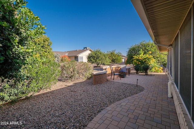 view of yard with a patio