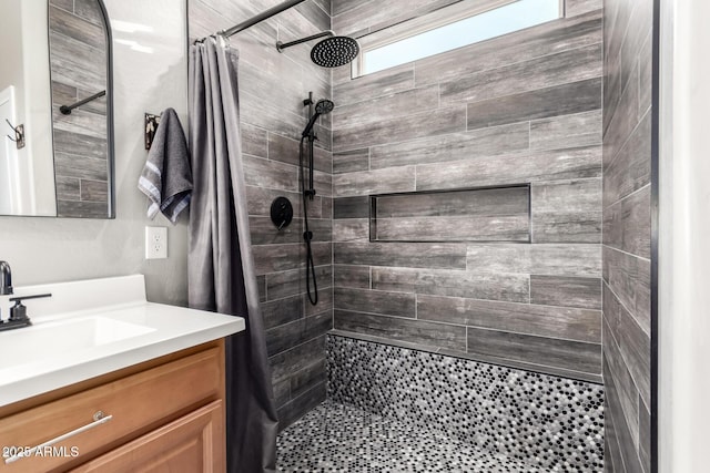 11658 E Chevelon Trl, Gold Canyon, AZ 85118 - bathroom featuring vanity and a tile shower