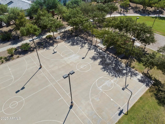 view of basketball court with community basketball court