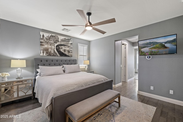 3770 E Ringtail Way, Phoenix, AZ 85050 - bedroom featuring wood finished floors and ceiling fan