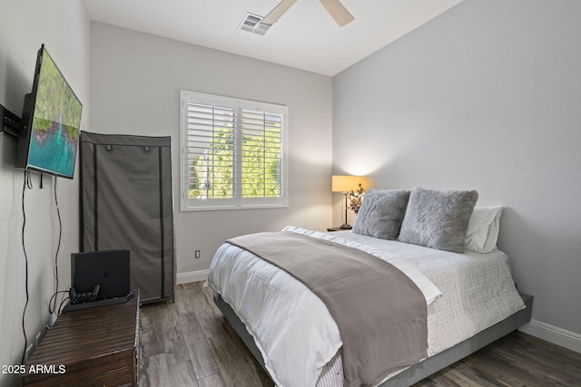 3770 E Ringtail Way, Phoenix, AZ 85050 - bedroom featuring wood finished floors and a ceiling fan