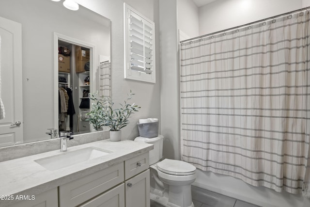3770 E Ringtail Way, Phoenix, AZ 85050 - bathroom with vanity, shower / bath combo, and a spacious closet