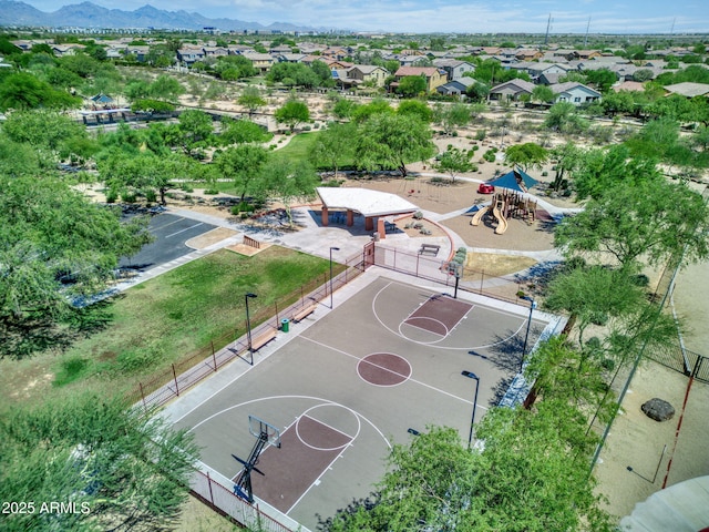 3770 E Ringtail Way, Phoenix, AZ 85050 - view of basketball court featuring community basketball court, a mountain view, and a residential view