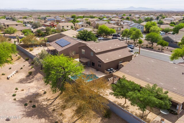 3488 N Lady Lake Ln, Casa Grande, AZ 85122 - aerial perspective of suburban area featuring a mountain backdrop