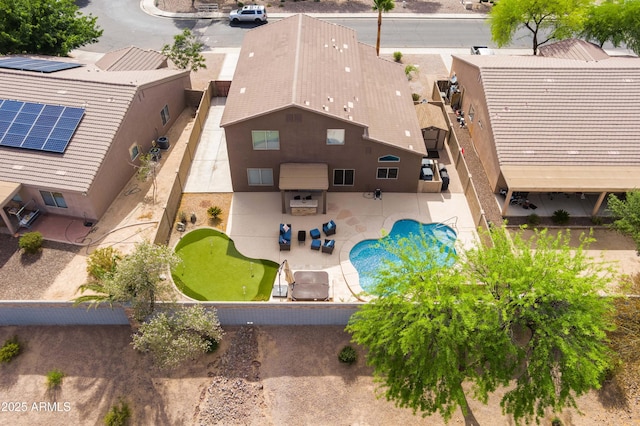 3488 N Lady Lake Ln, Casa Grande, AZ 85122 - view from above of property featuring a pool