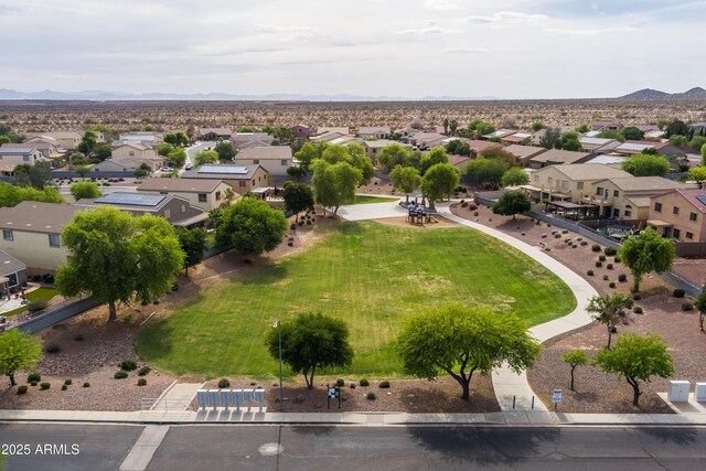 3488 N Lady Lake Ln, Casa Grande, AZ 85122 - aerial perspective of suburban area with a mountain backdrop