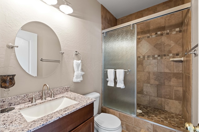 3488 N Lady Lake Ln, Casa Grande, AZ 85122 - full bath with a tile shower, toilet, and vanity