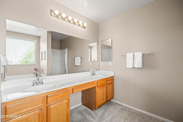 3488 N Lady Lake Ln, Casa Grande, AZ 85122 - full bath featuring double vanity and baseboards