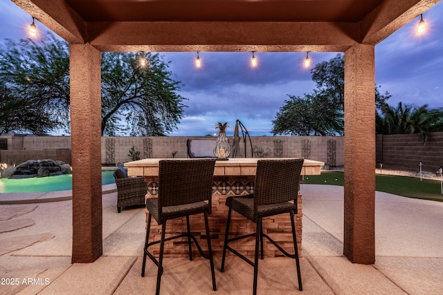 3488 N Lady Lake Ln, Casa Grande, AZ 85122 - view of patio with a fenced backyard and a pool