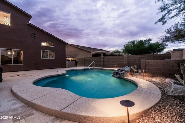 3488 N Lady Lake Ln, Casa Grande, AZ 85122 - view of swimming pool featuring a patio area and a fenced backyard