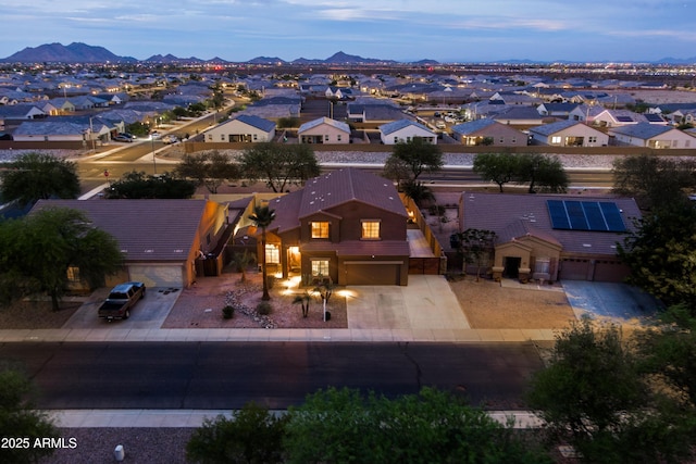 3488 N Lady Lake Ln, Casa Grande, AZ 85122 - aerial view of residential area featuring a mountainous background