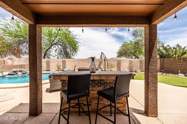 3488 N Lady Lake Ln, Casa Grande, AZ 85122 - view of patio with a fenced backyard