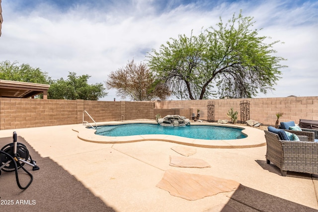 3488 N Lady Lake Ln, Casa Grande, AZ 85122 - view of pool with a fenced backyard and a patio area