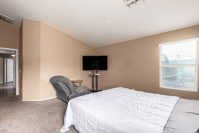 23613 W Mobile Ln, Buckeye, AZ 85326 - carpeted bedroom featuring lofted ceiling and baseboards