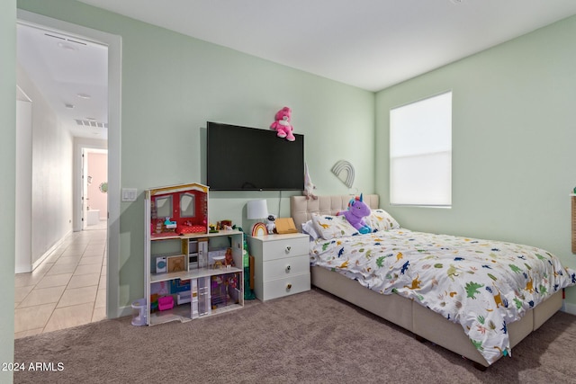 view of carpeted bedroom