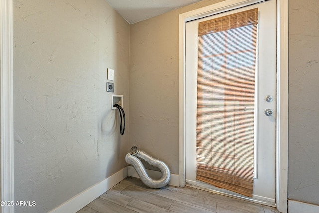 laundry area featuring hookup for a washing machine and electric dryer hookup