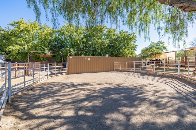 view of horse barn