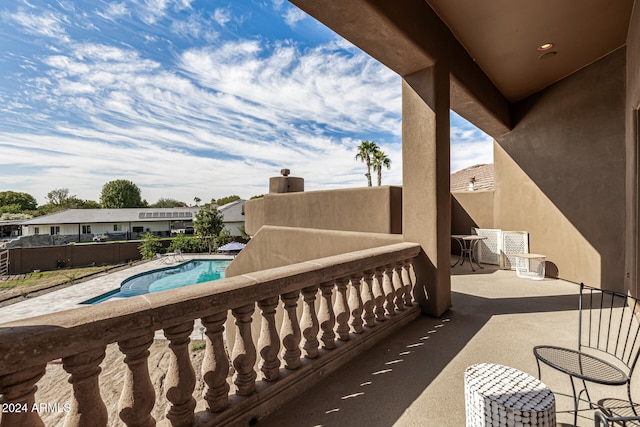 balcony featuring a patio area