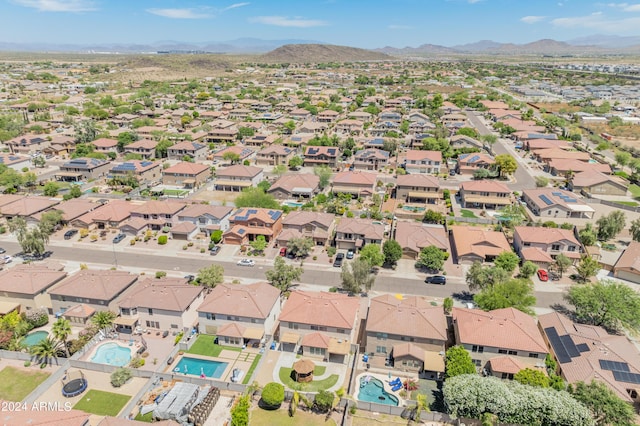 aerial view featuring a mountain view