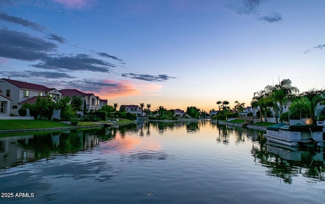 water view featuring a residential view