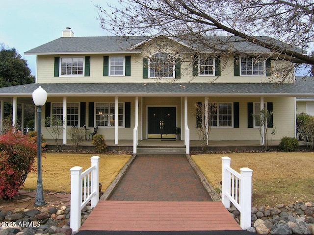 farmhouse-style home featuring a porch