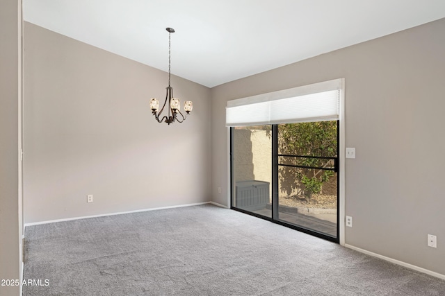 4790 E Navajo St, Phoenix, AZ 85044 - carpeted spare room with a chandelier and baseboards