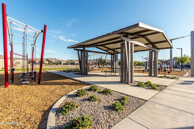 surrounding community with a gazebo and playground community