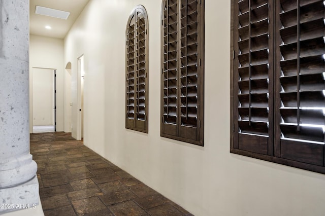2300 E Sanoque Ct, Gilbert, AZ 85298 - hall featuring stone tile flooring