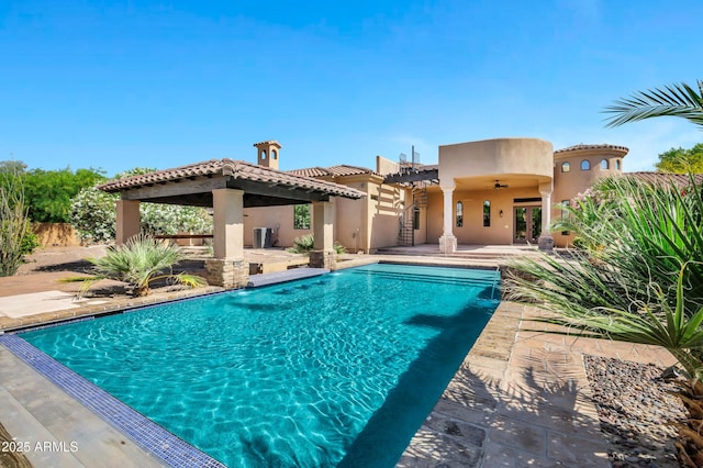 2300 E Sanoque Ct, Gilbert, AZ 85298 - view of pool with french doors, a patio, and fence