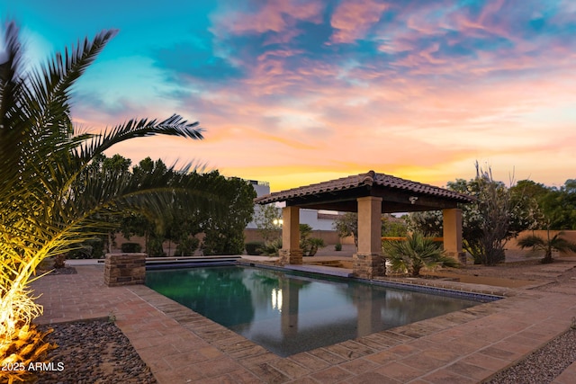 2300 E Sanoque Ct, Gilbert, AZ 85298 - swimming pool featuring a gazebo and a patio area