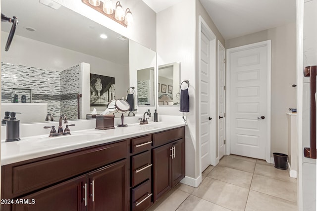 bathroom featuring vanity and tile patterned floors