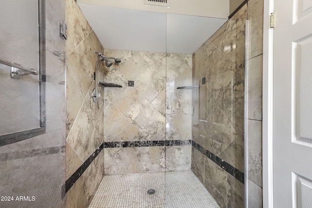 bathroom with walk in shower