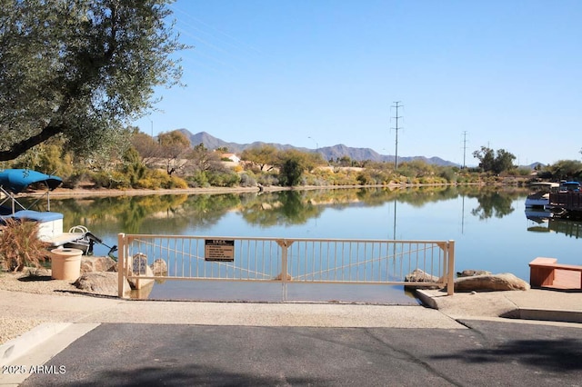 property view of water with a mountain view