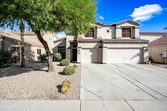 view of front of house featuring a garage