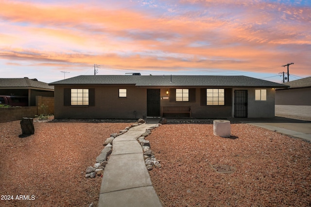 view of ranch-style home