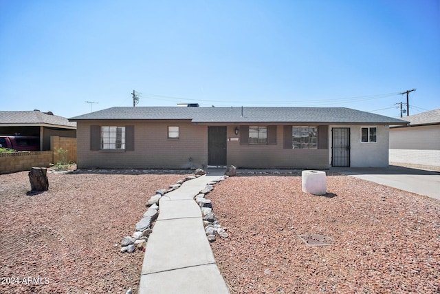 view of ranch-style home