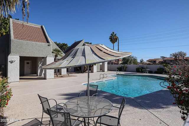 view of pool with a patio area