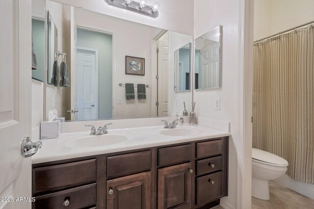 2472 E Prescott Pl, Chandler, AZ 85249 - full bath with toilet, double vanity, and tile patterned floors