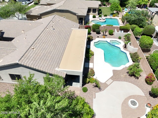 2472 E Prescott Pl, Chandler, AZ 85249 - aerial view of property and surrounding area with a pool