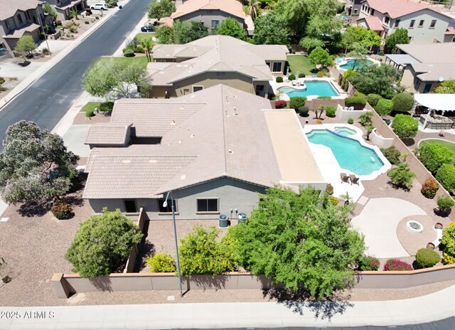 2472 E Prescott Pl, Chandler, AZ 85249 - aerial view of residential area with a pool area